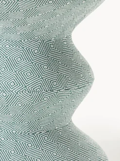 Pouf rotondo imbottito Zig Zag