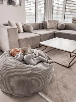 Pouf sacco per bambini in velluto a coste fatto a mano Flora