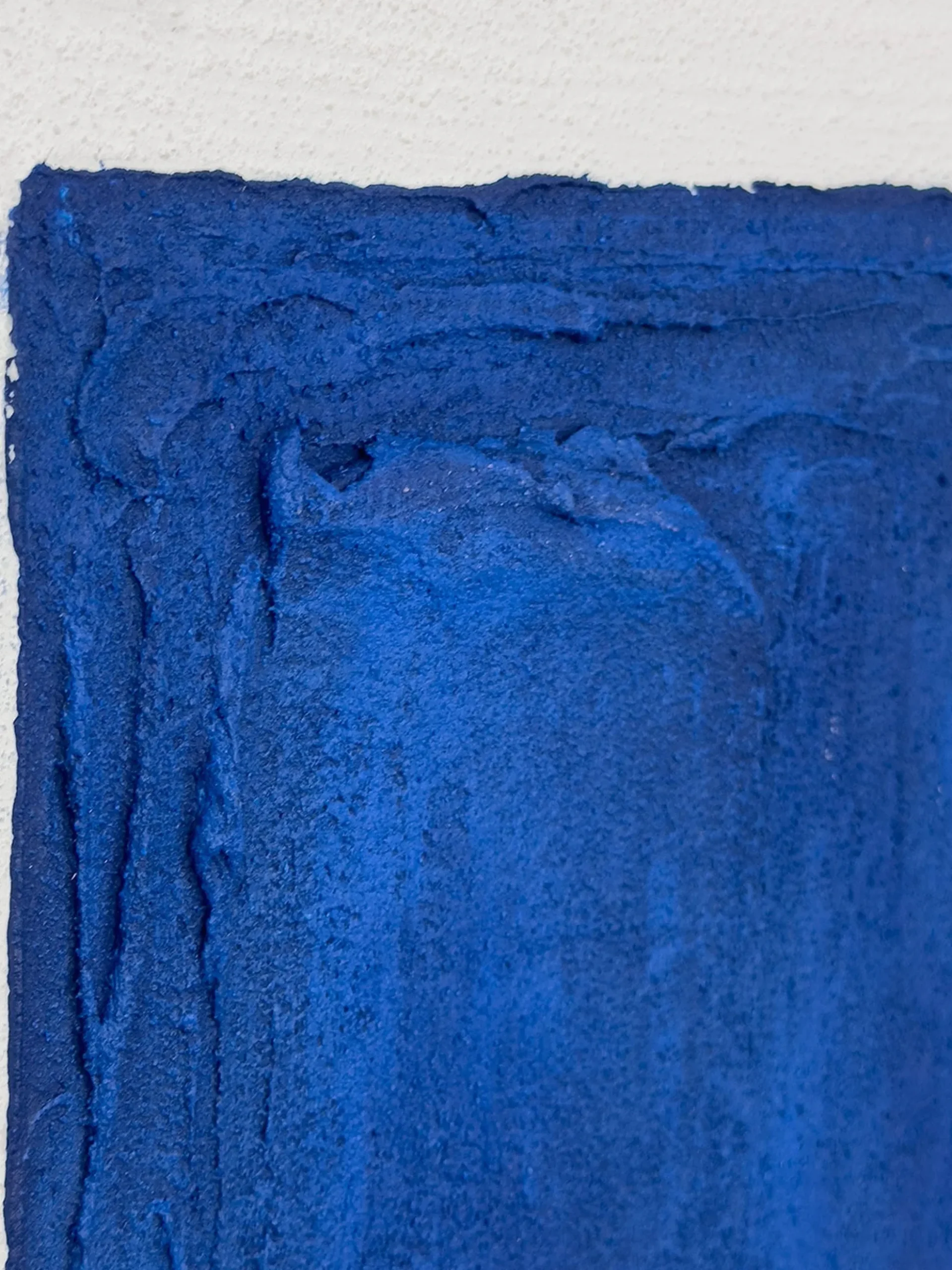 Quadro dipinto a mano con cornice in legno Snorkel Blue