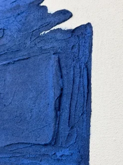 Quadro dipinto a mano con cornice in legno Snorkel Blue