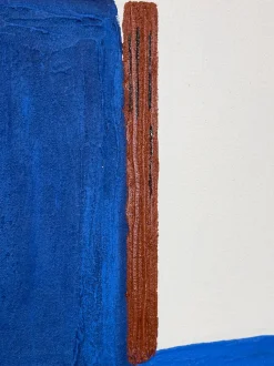 Quadro dipinto a mano con cornice in legno Snorkel Blue