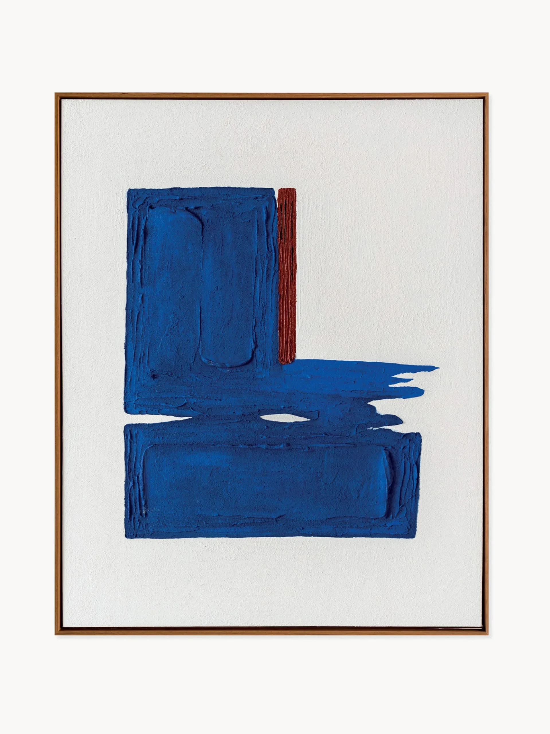Quadro dipinto a mano con cornice in legno Snorkel Blue