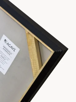 Quadro dipinto a mano con cornice in legno Contrast