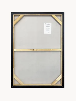 Quadro dipinto a mano con cornice in legno Contrast