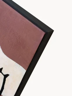 Quadro dipinto a mano con cornice in legno Blend