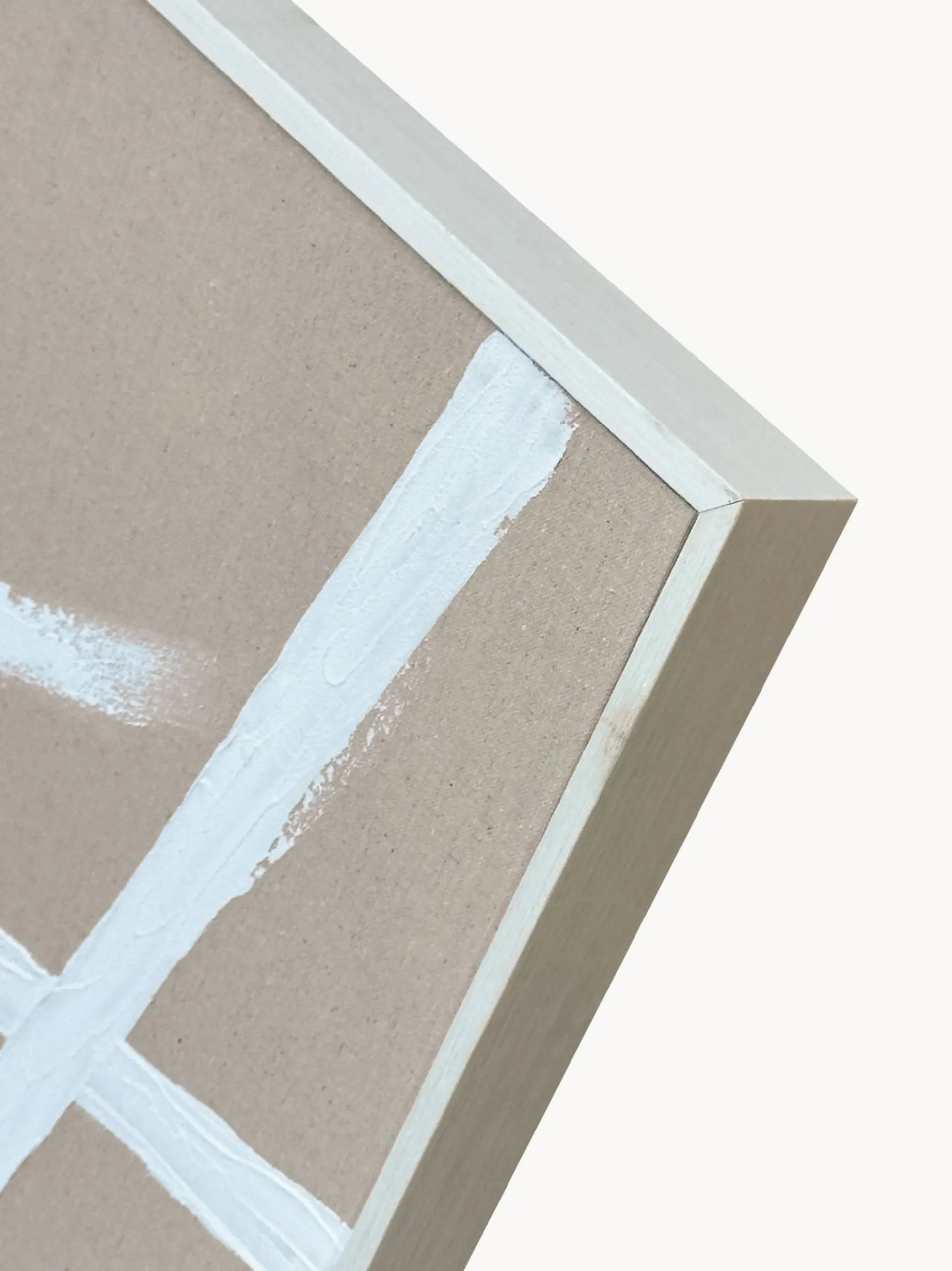 Quadro dipinto a mano con cornice in legno Cross