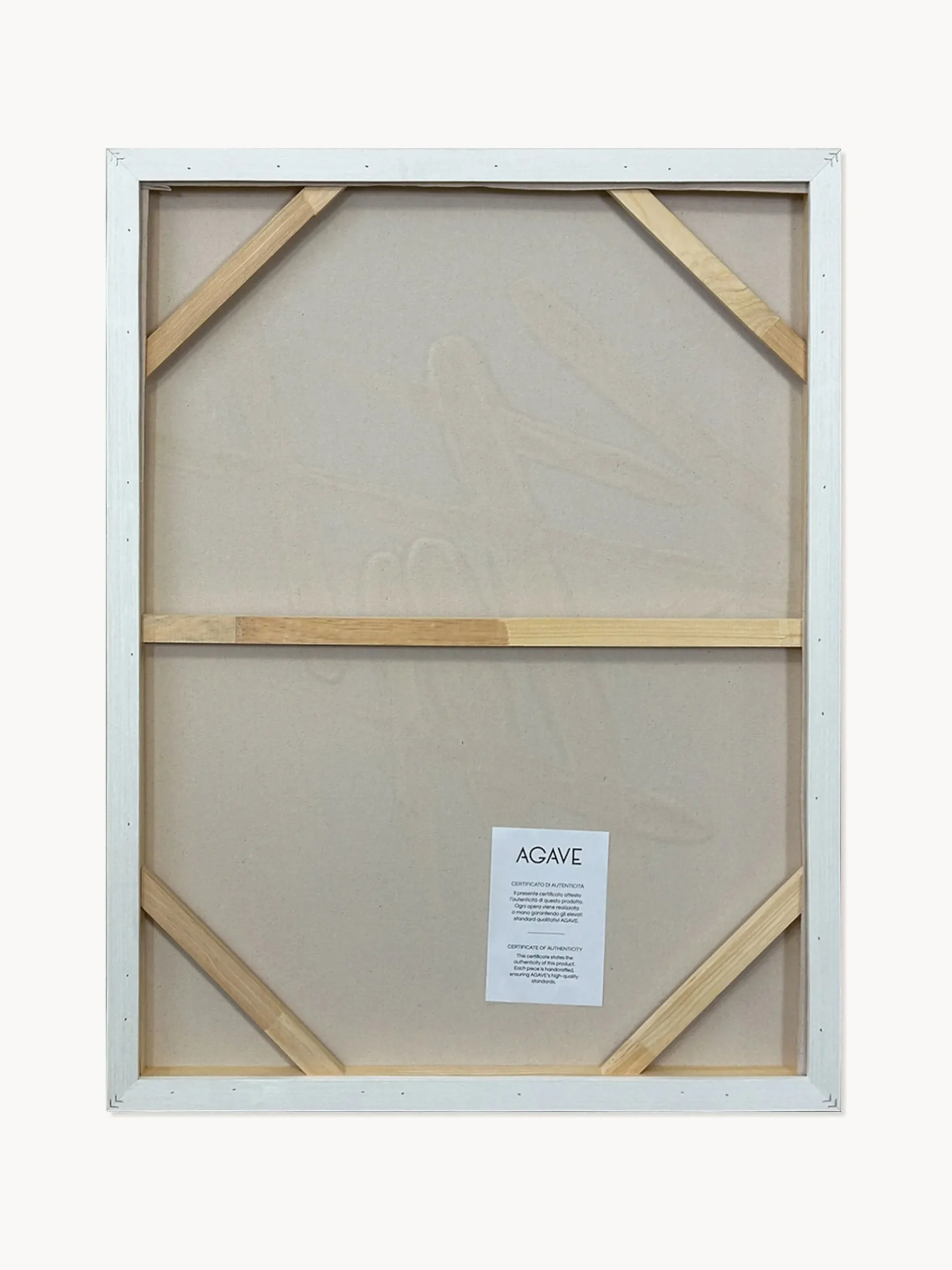 Quadro dipinto a mano con cornice in legno Cross
