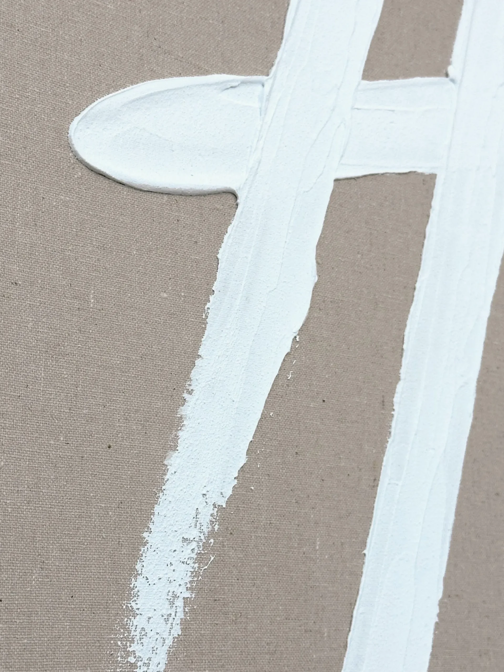 Quadro dipinto a mano con cornice in legno Cross