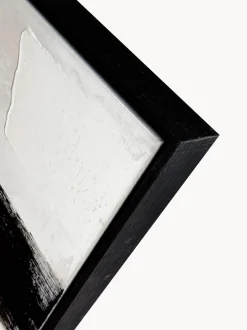 Quadro dipinto a mano con cornice in legno Omaggio A Kline