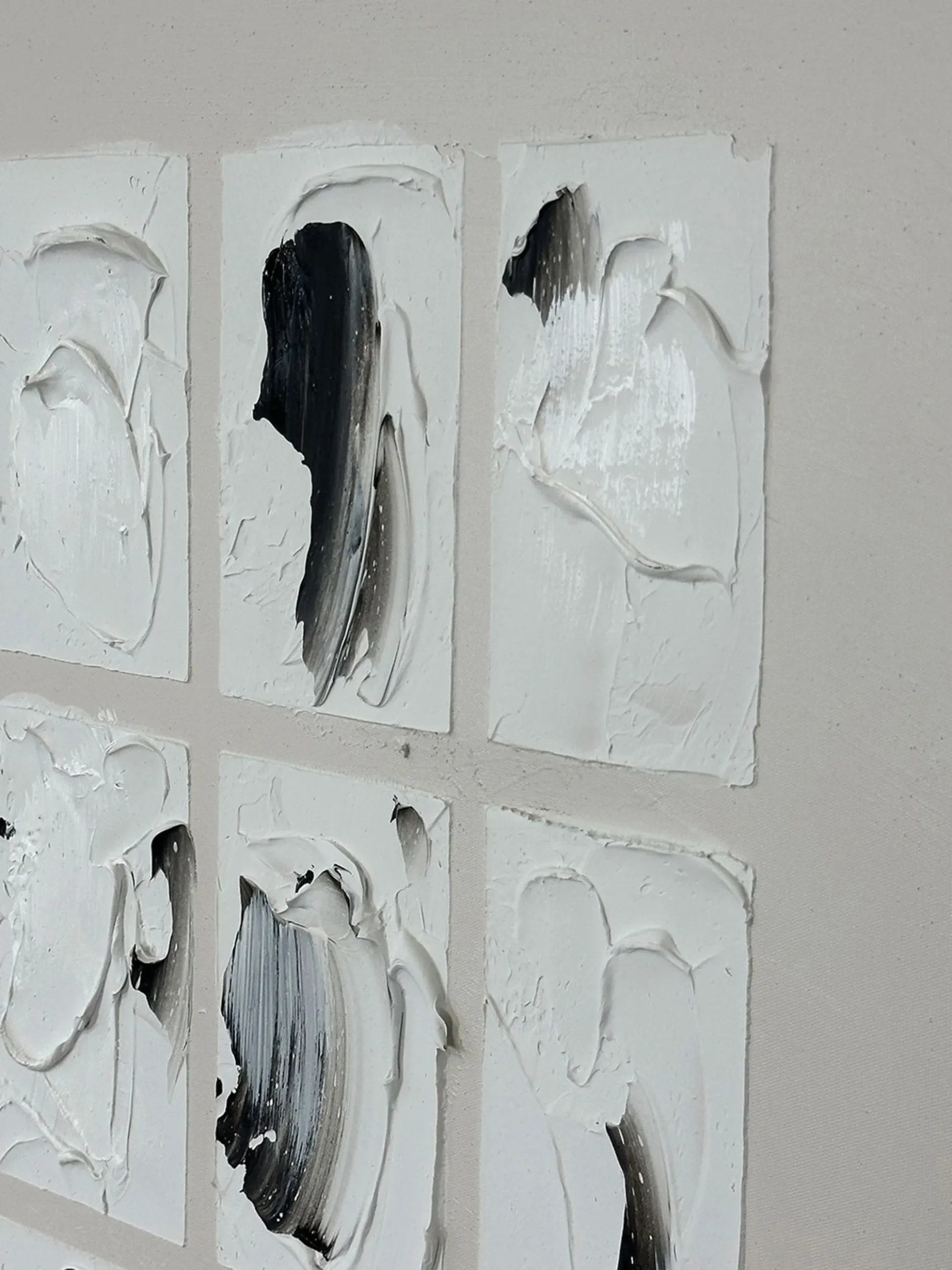 Quadro dipinto a mano con cornice in legno Peirce