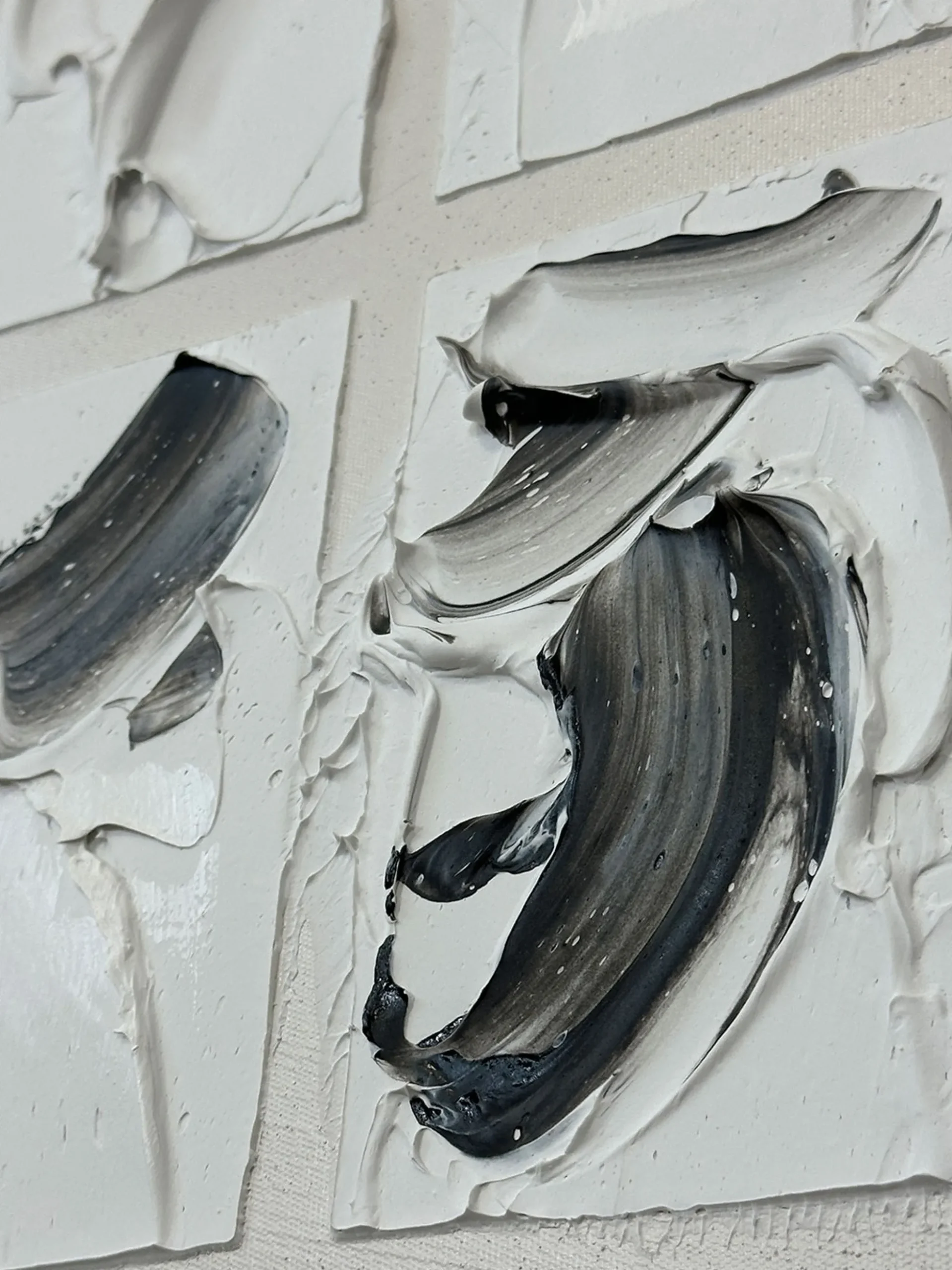 Quadro dipinto a mano con cornice in legno Peirce