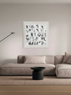 Quadro dipinto a mano con cornice in legno Peirce