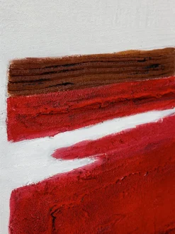 Quadro dipinto a mano con cornice in legno Racing Red