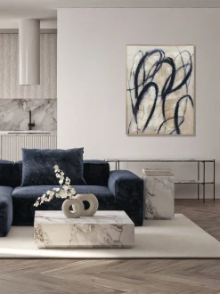 Quadro su tela dipinto a mano Blue Billow