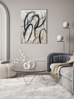 Quadro su tela dipinto a mano Blue Billow