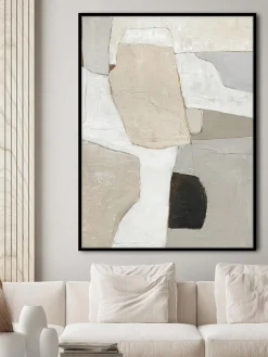 Quadro su tela dipinto a mano con cornice in legno Accurate