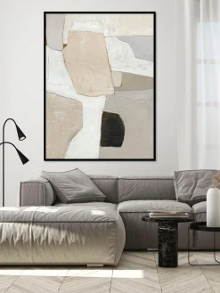 Quadro su tela dipinto a mano con cornice in legno Accurate