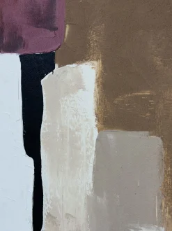 Quadro su tela dipinto a mano con cornice in legno Desert Echo