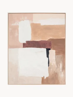 Quadro su tela dipinto a mano con cornice in legno Desert Echo