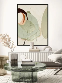 Quadro su tela incorniciato dipinto a mano Moon Rock