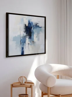 Quadro su tela incorniciato Infinite Blue