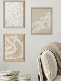 Quadro su tela incorniciato dipinto a mano Raw Organic