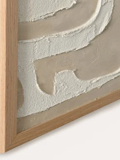 Quadro su tela incorniciato dipinto a mano Raw Organic
