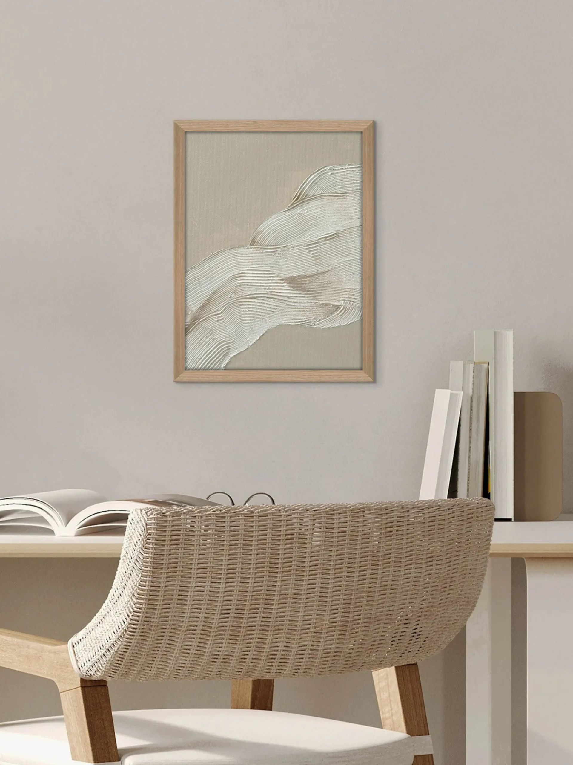 Quadro su tela incorniciato dipinto a mano Art Shape 2