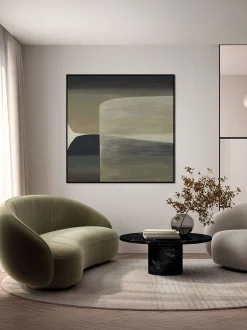 Quadro dipinto a mano con cornice in legno Kubrick