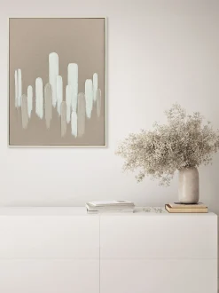 Quadro dipinto a mano con cornice in legno Upside