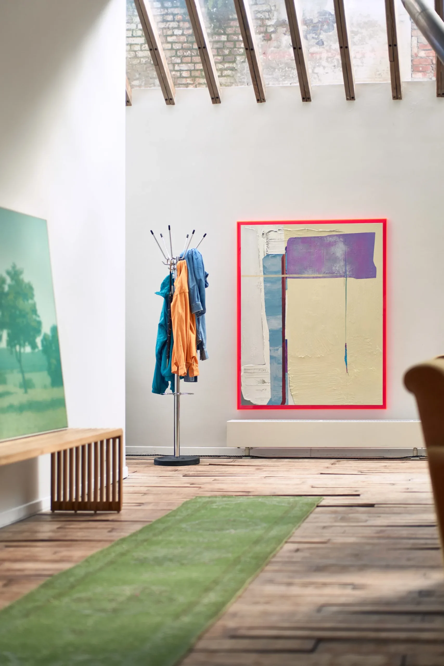 Quadro dipinto a mano con cornice Days In The City