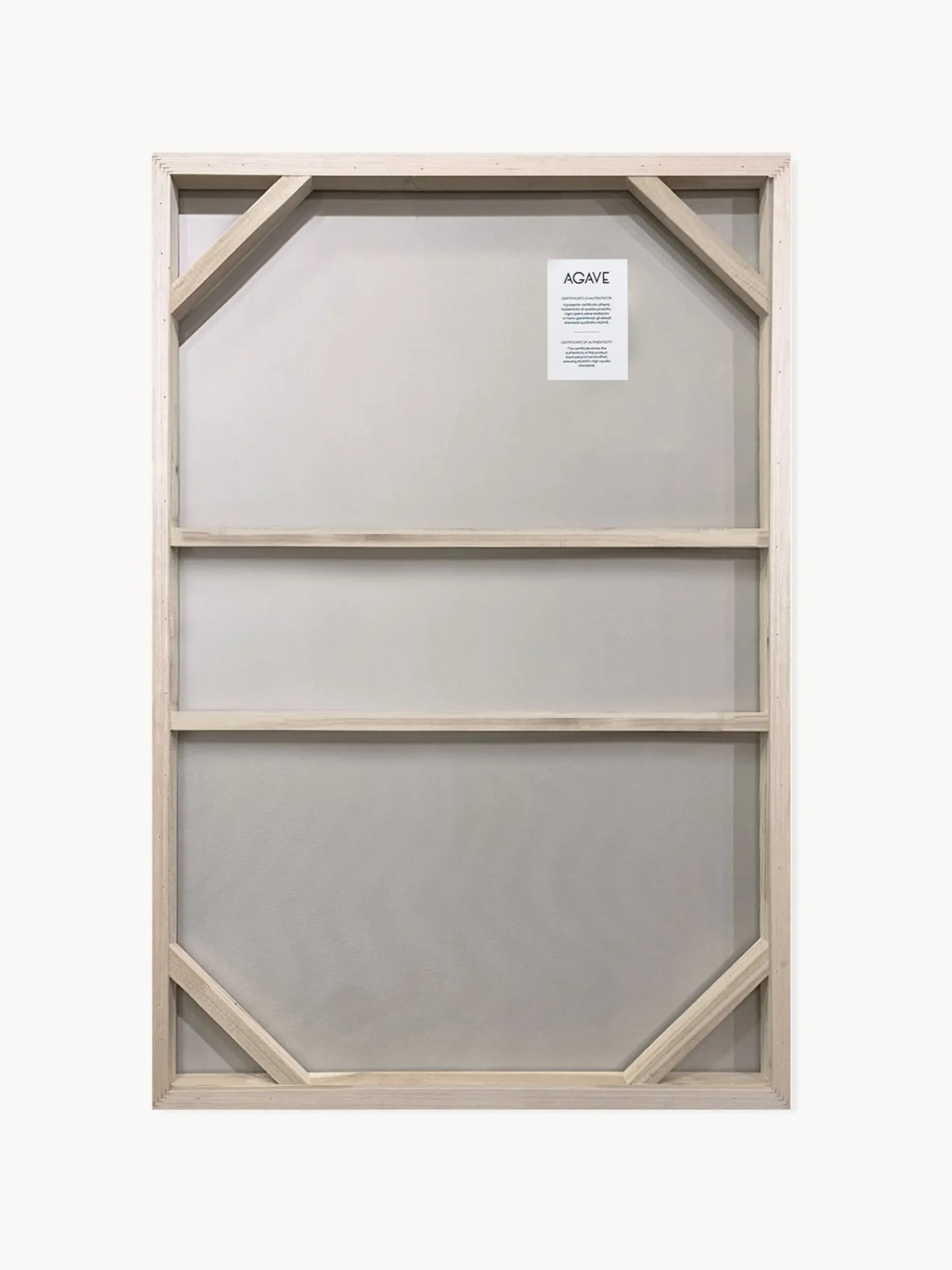Quadro dipinto a mano con cornice in legno Hurricane