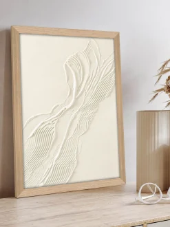 Quadro su tela dipinto a mano con cornice Beige Heritage