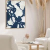Quadro su tela dipinto a mano con cornice in legno Blueplay