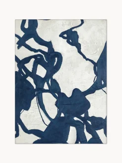 Quadro su tela dipinto a mano con cornice in legno Blueplay