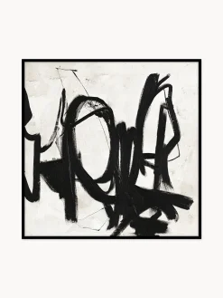 Quadro su tela dipinto a mano con cornice in legno Playblack