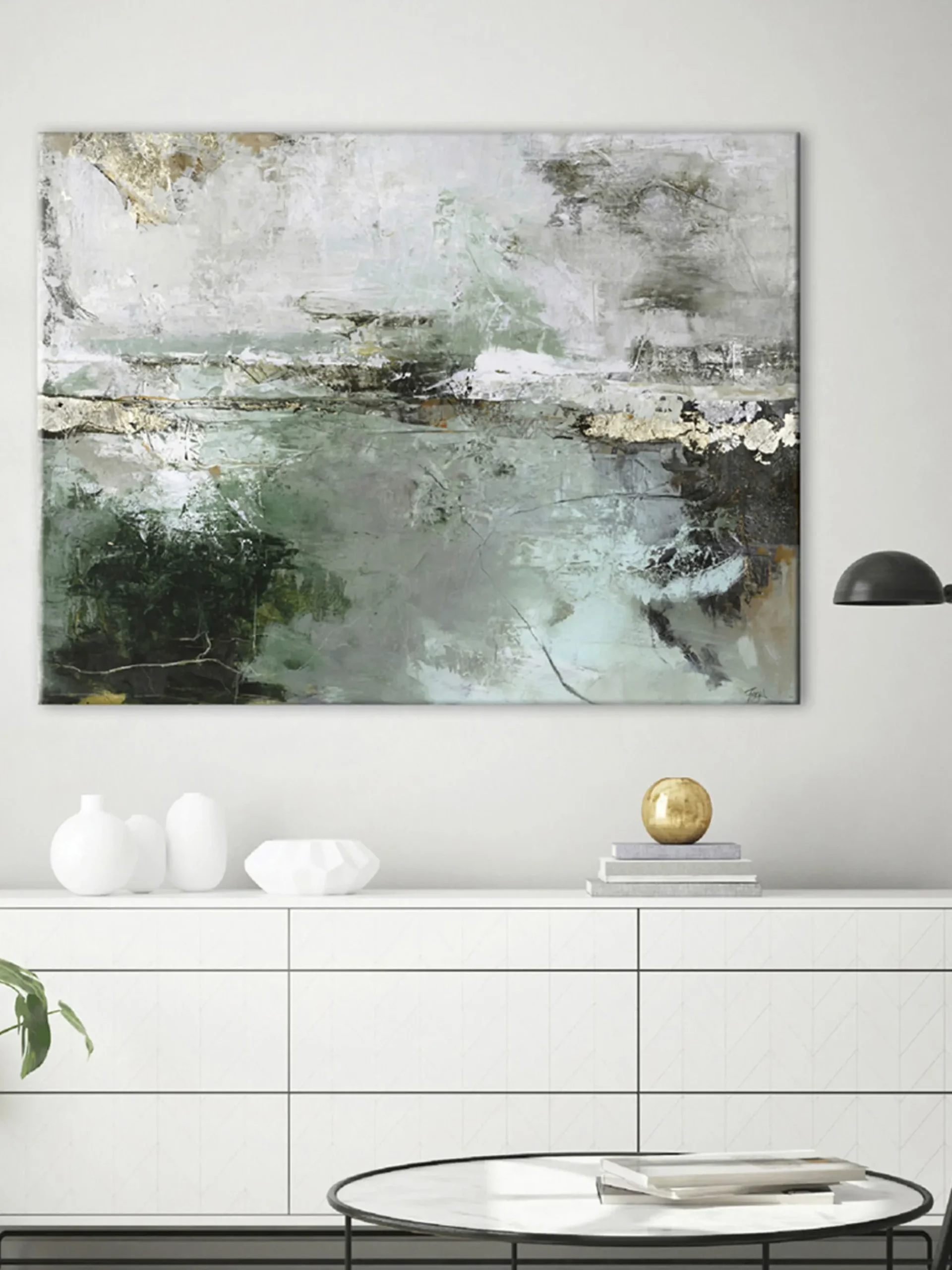 Quadro su tela dipinto a mano Hillside