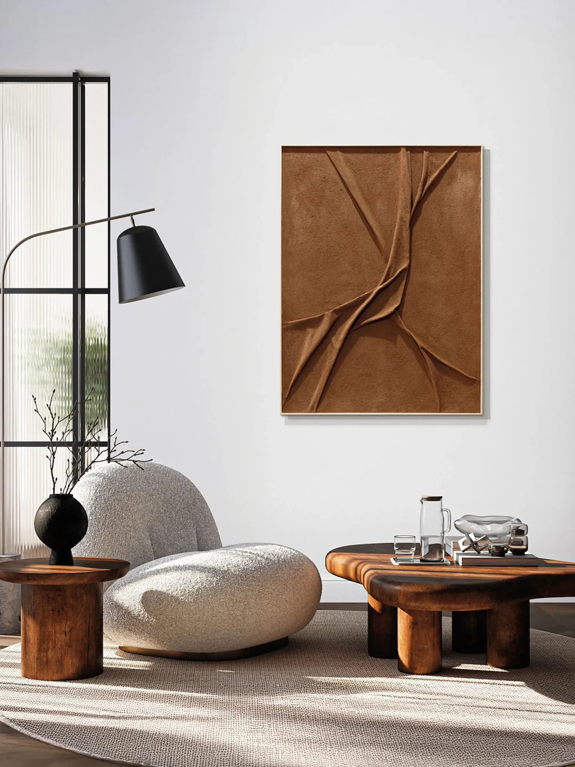 Quadro su tela dipinto a mano Leather