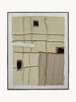 Quadro su tela fatto a mano con cornice in legno Manos