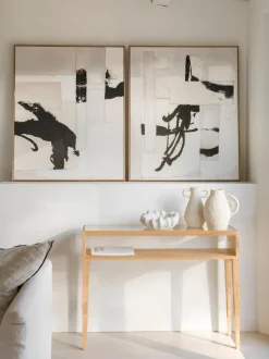 Quadro su tela fatto a mano con cornice in legno Tokyo