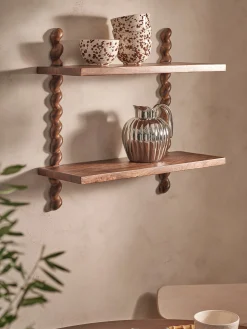 Ripiano da parete in legno di mango Swirl