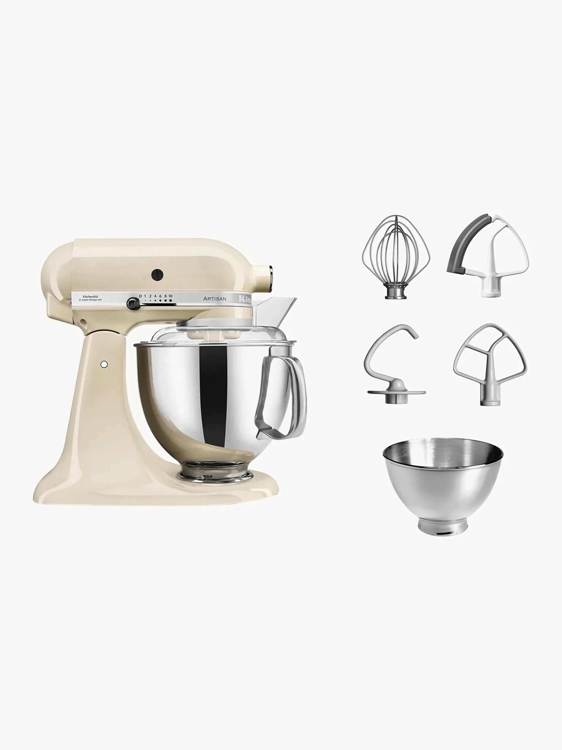 Robot da cucina con testa reclinabile Artisan, 4,8 l, set da 8