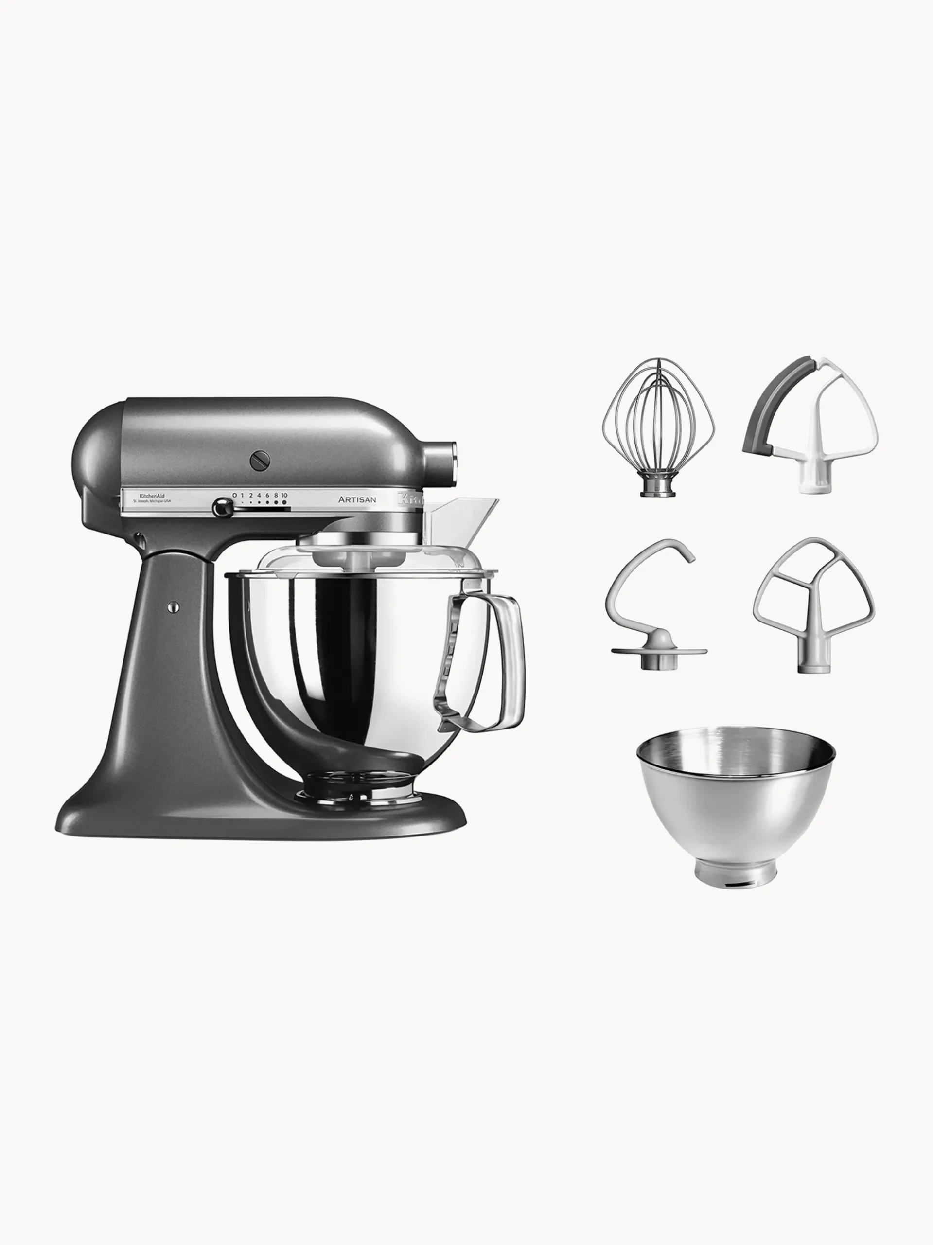 Robot da cucina con testa reclinabile Artisan, 4,8 l, set da 8