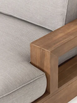 Salotto da giardino componibile in legno di acacia Joshua 4 pz