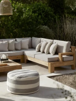 Salotto da giardino componibile in legno di acacia Joshua 4 pz