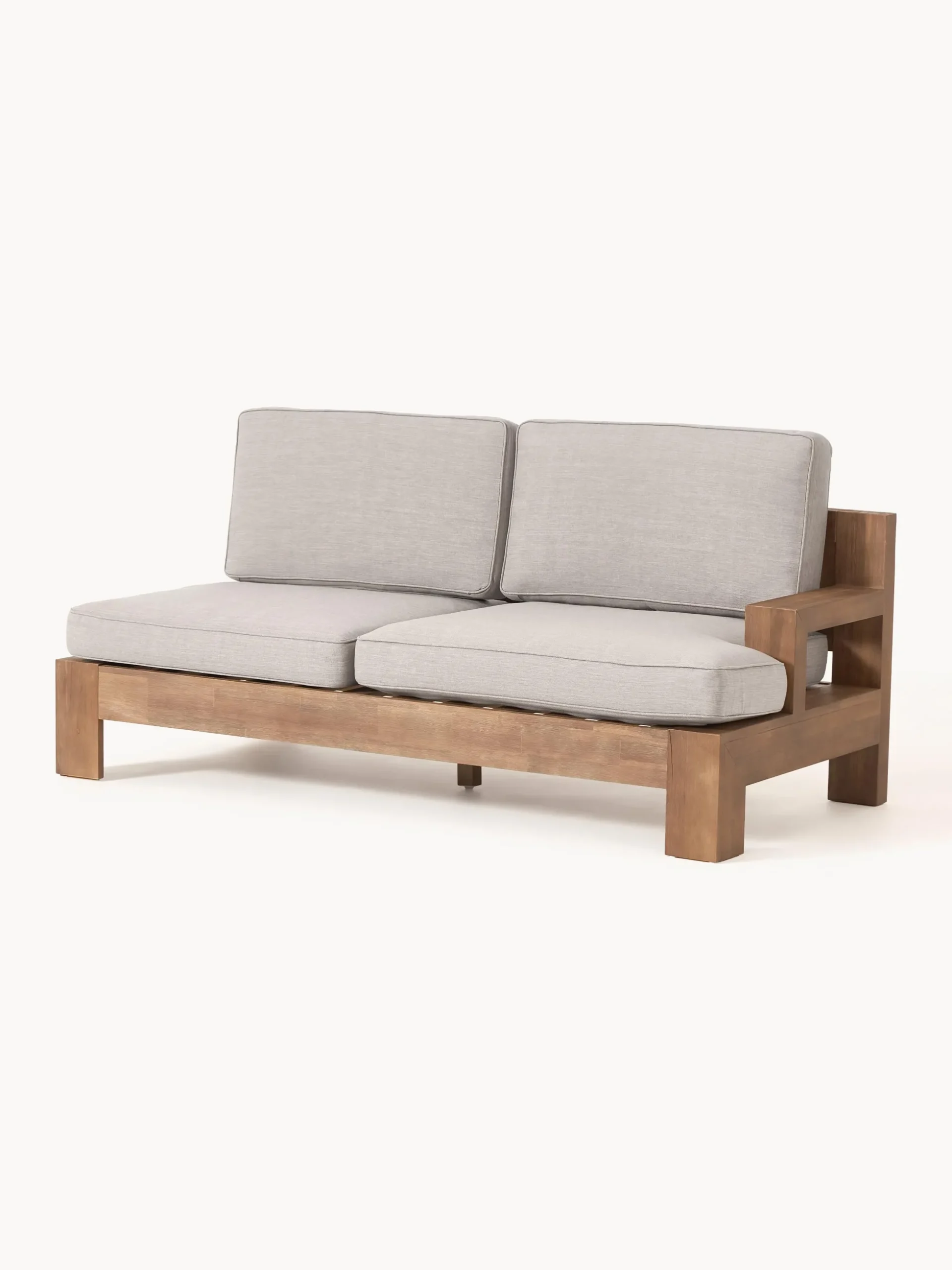 Salotto da giardino componibile in legno di acacia Joshua 4 pz