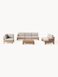 Salotto da giardino componibile in legno di acacia Joshua 4 pz