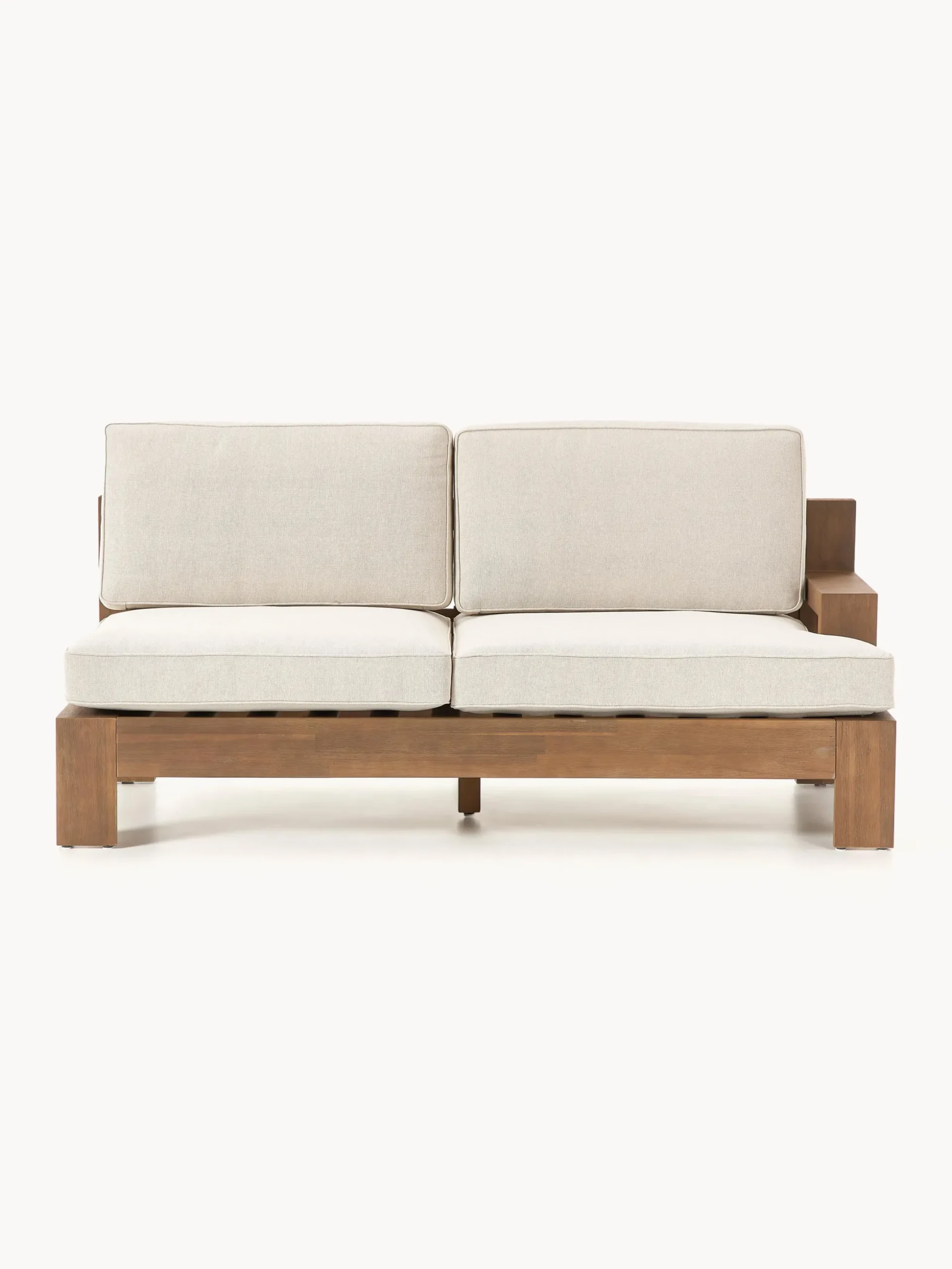 Salotto da giardino componibile in legno di acacia Joshua 4 pz