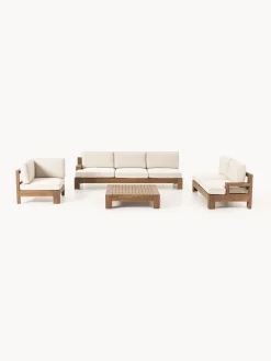 Salotto da giardino componibile in legno di acacia Joshua 4 pz