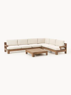 Salotto da giardino componibile in legno di acacia Joshua 4 pz